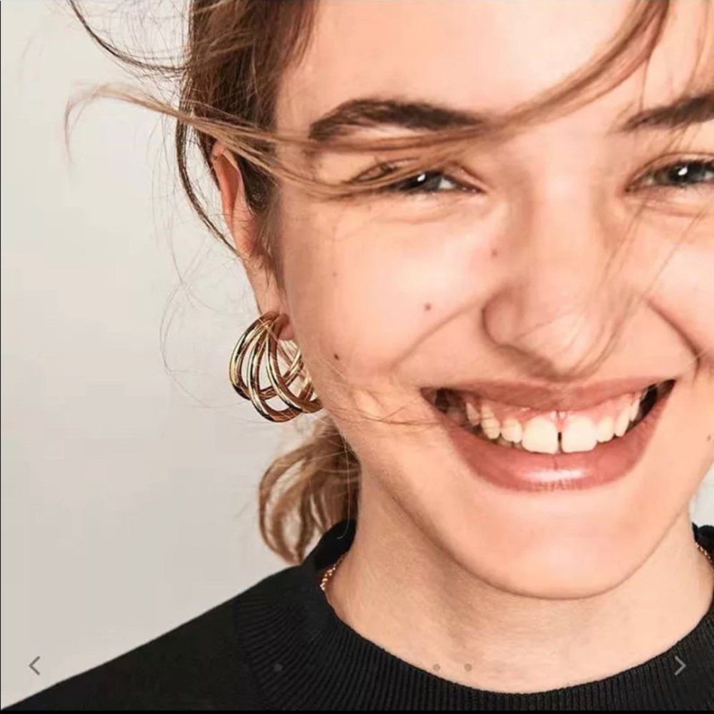 New Gold /Silver 3 layered Hoop Earrings